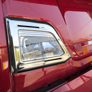 Applicazione in Acciaio Inox contorno faro superiore per Scania Next Generation Topline