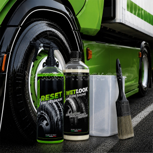 WETLOOK COMPLETE KIT - Nero gomme e sgrassatore ruote