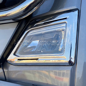 Applicazione in Acciaio Inox contorno faro superiore per Scania Next Generation Highline