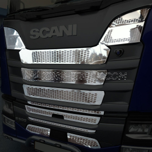 Griglia completa in Acciaio Inox per Scania Next Generation senza luci abbaglianti 