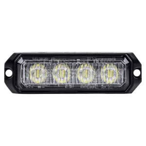 Luce stroboscopica 4 LED Arancio 12/24 V