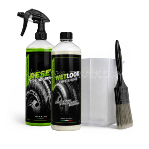 WETLOOK COMPLETE KIT - Nero gomme e sgrassatore ruote