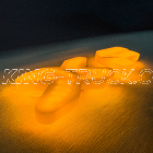 Pair of light bases for original DAF XF Logo - ORANGE LED