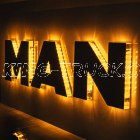 Lettrage Man TGX en acier inoxydable rétro-éclairée - LED ORANGE