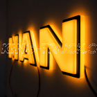 Lettrage 3D MAN TGX rétro-éclairé blanc - LED ORANGE