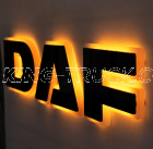 Lettrage 3D XF, XG, XG+ noire rétroéclairée - LED ORANGE