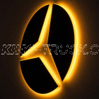 Logo (insert) Mercedes Actros MP4, MP5 Stainless Steel Backlit - LED ORANGE